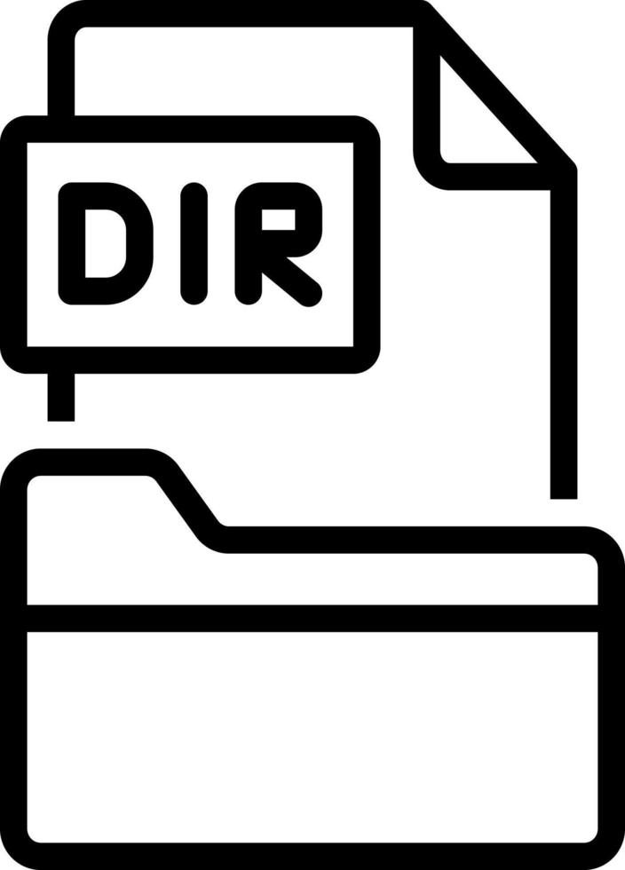 line icon for dir vector