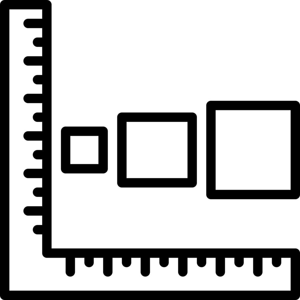 line icon for sizes vector