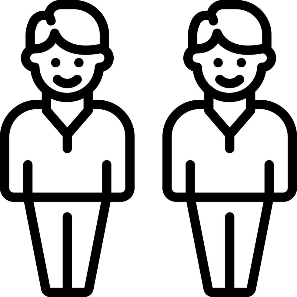 line icon for twins vector