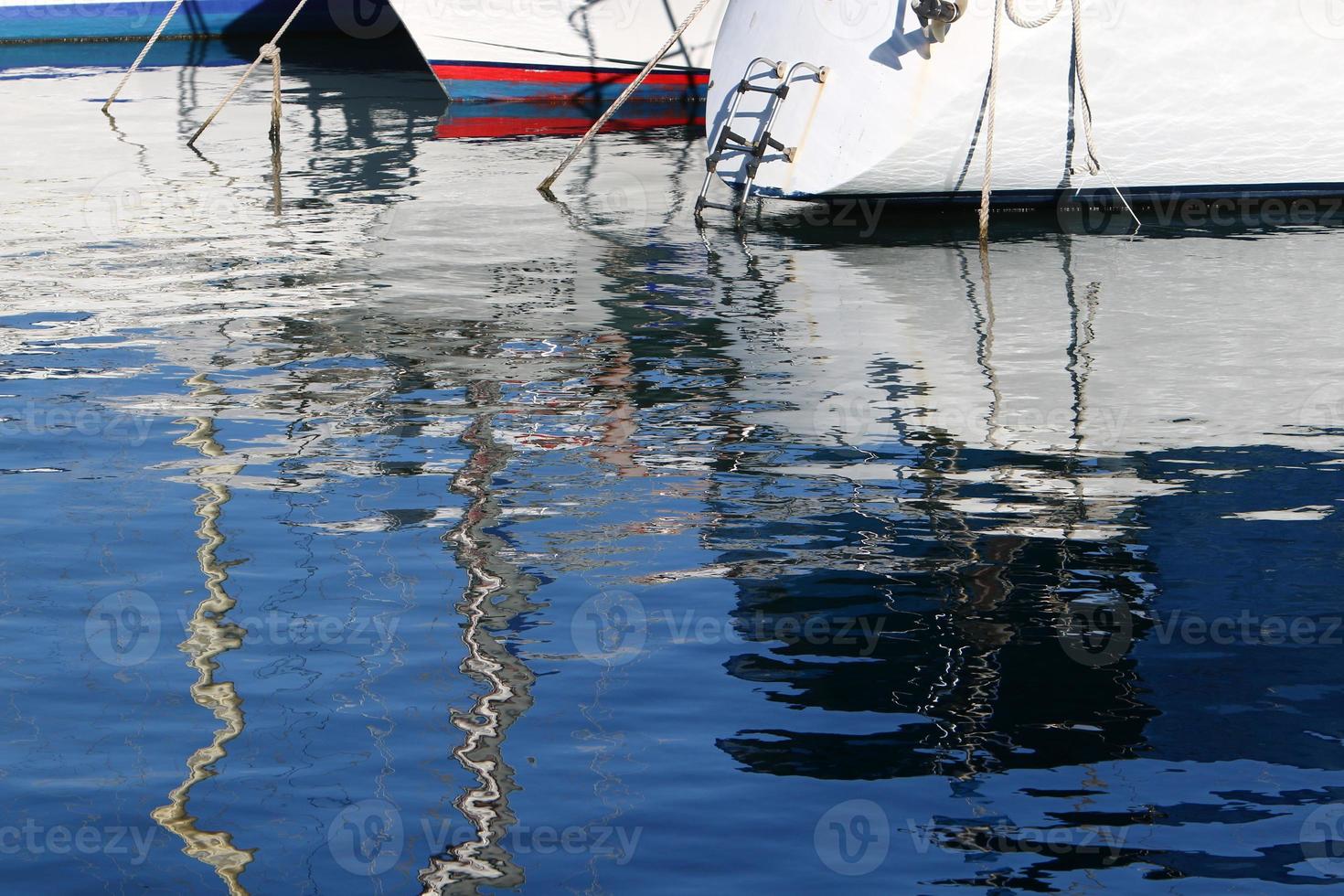Berth on the seashore for mooring boats and yachts. photo