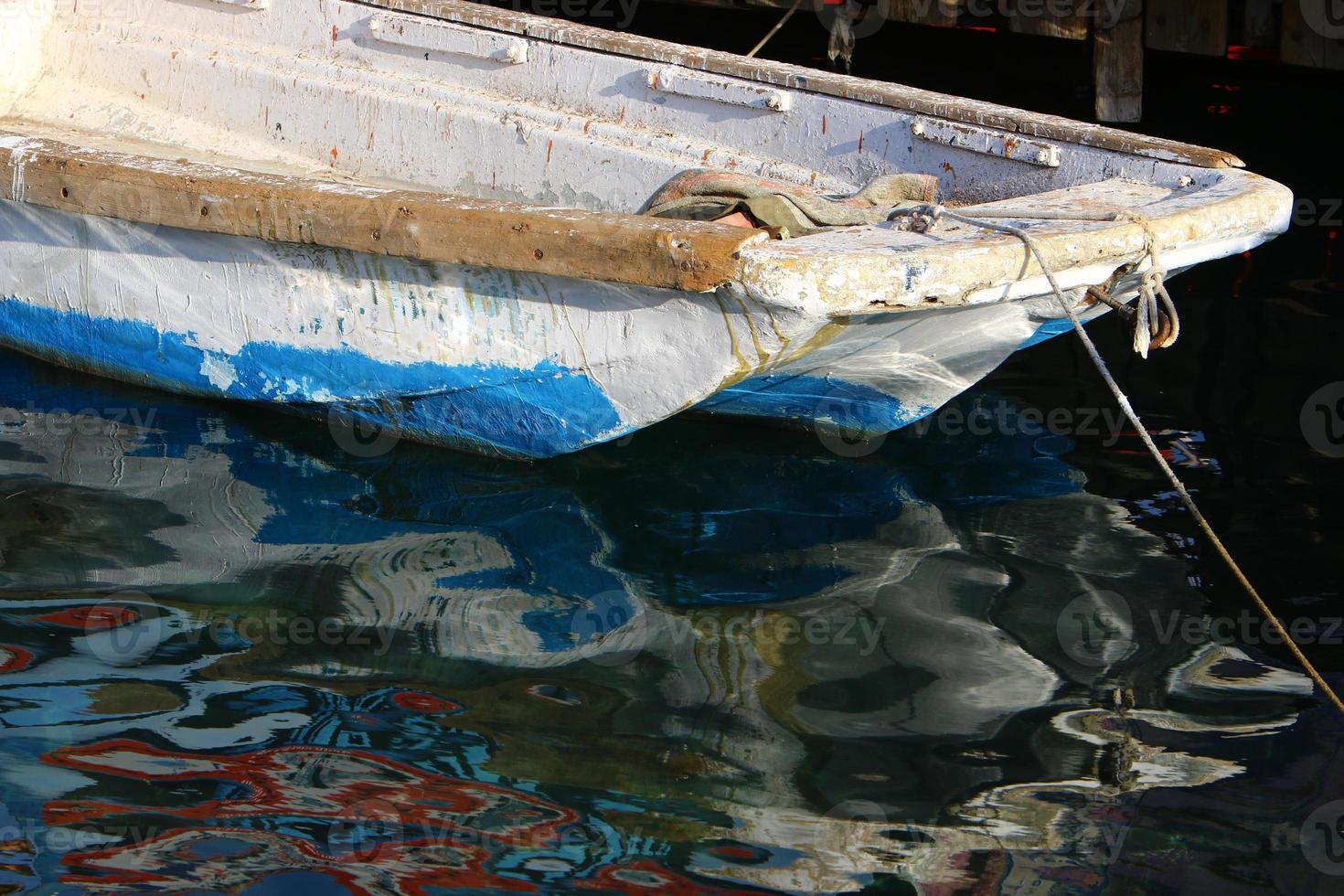 Berth on the seashore for mooring boats and yachts. photo