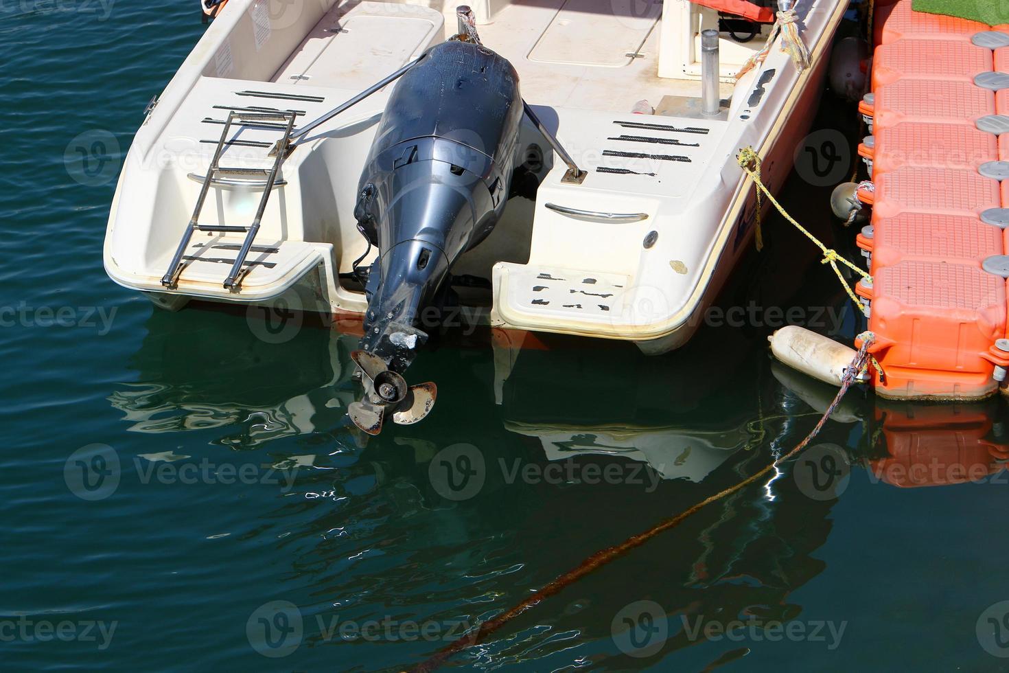 Berth on the seashore for mooring boats and yachts. photo