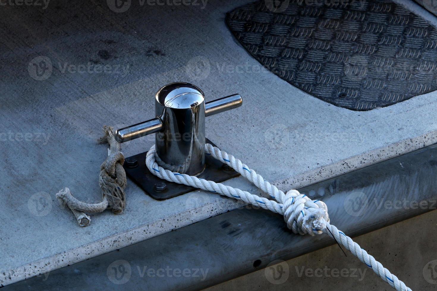 Berth on the seashore for mooring boats and yachts. photo