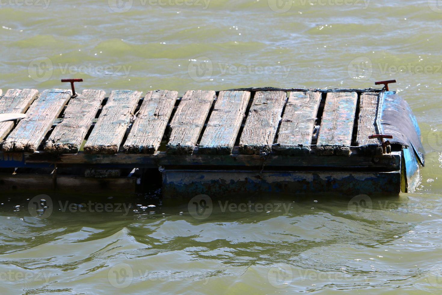 Berth on the seashore for mooring boats and yachts. photo