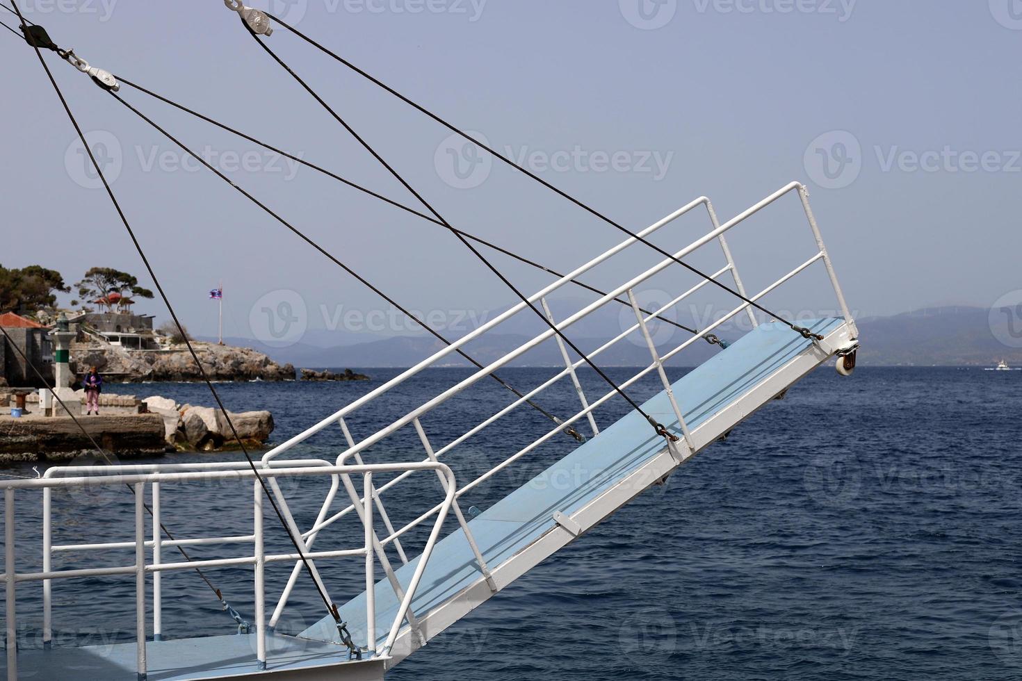 Berth on the seashore for mooring boats and yachts. photo