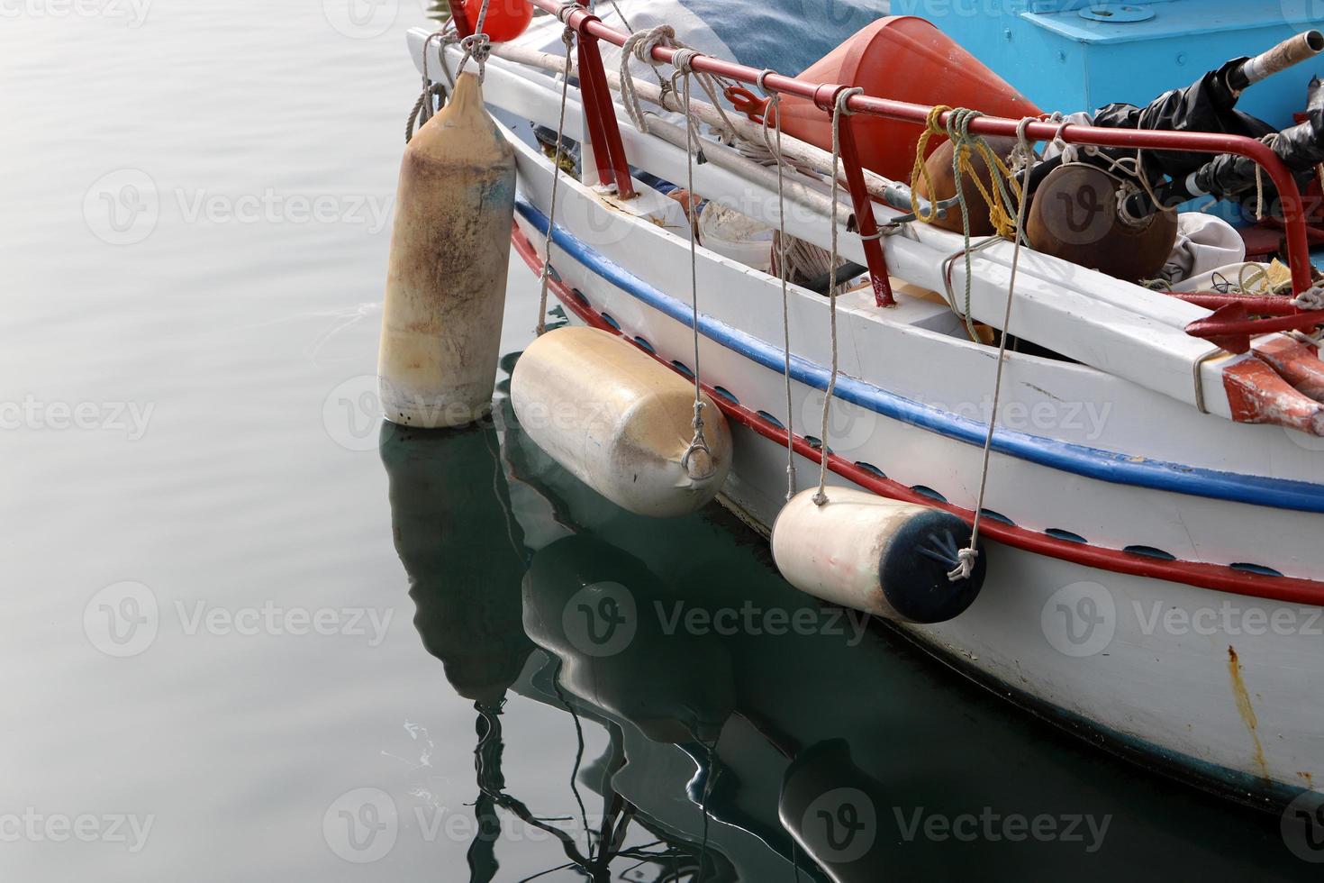 Berth on the seashore for mooring boats and yachts. photo