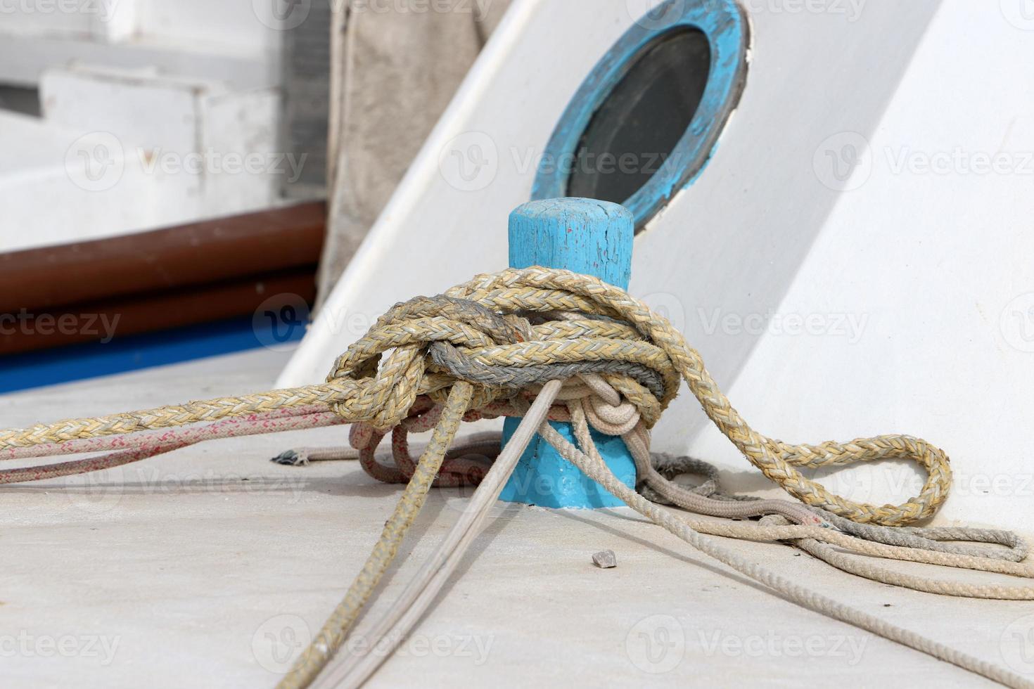 Berth on the seashore for mooring boats and yachts. photo