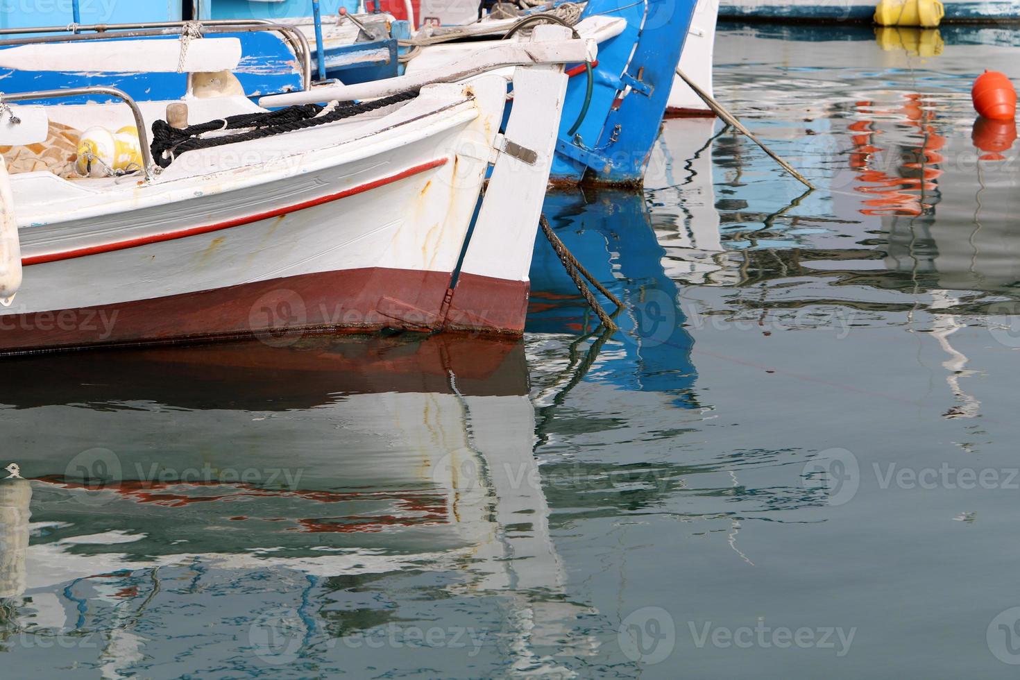 Berth on the seashore for mooring boats and yachts. photo