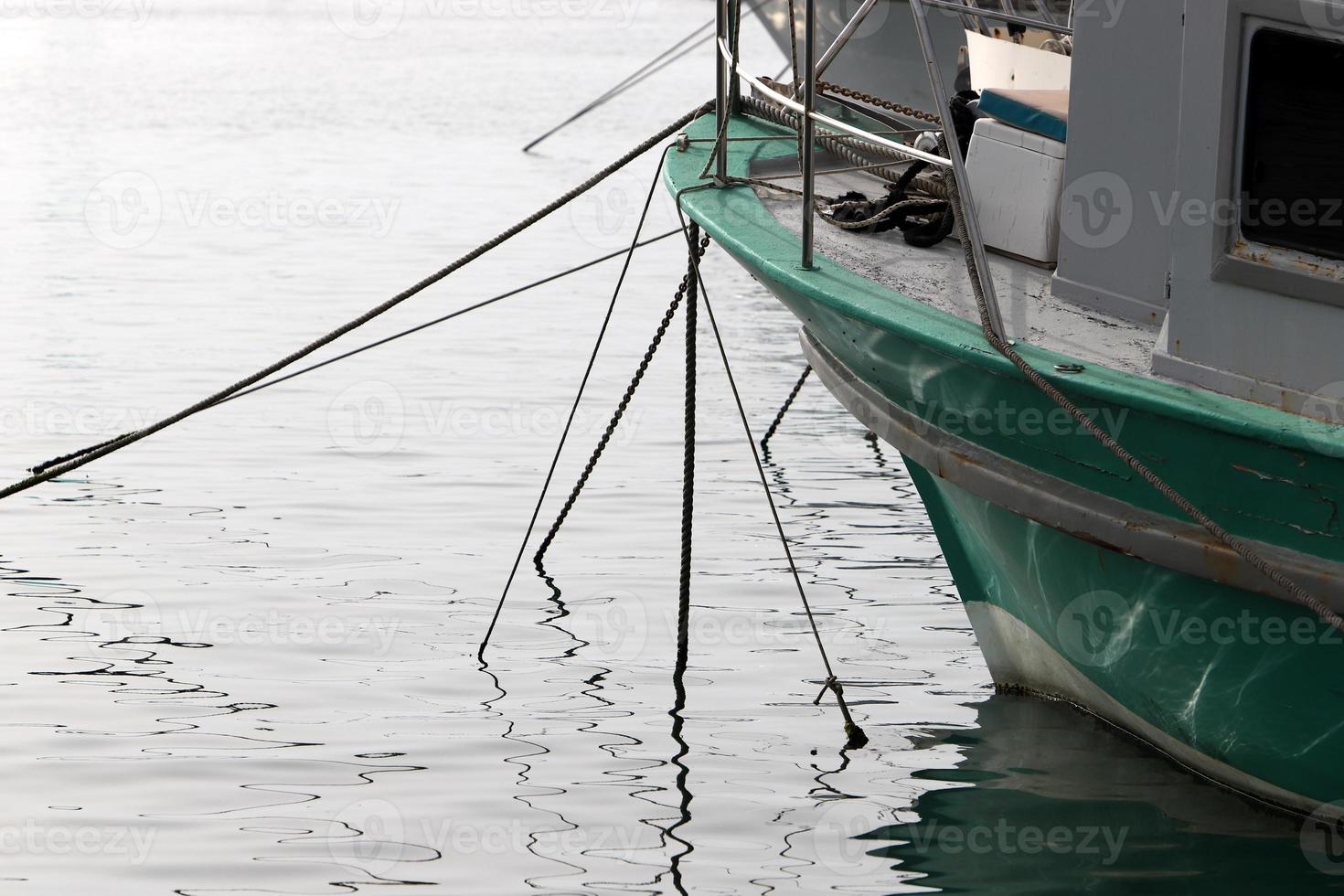 Berth on the seashore for mooring boats and yachts. photo