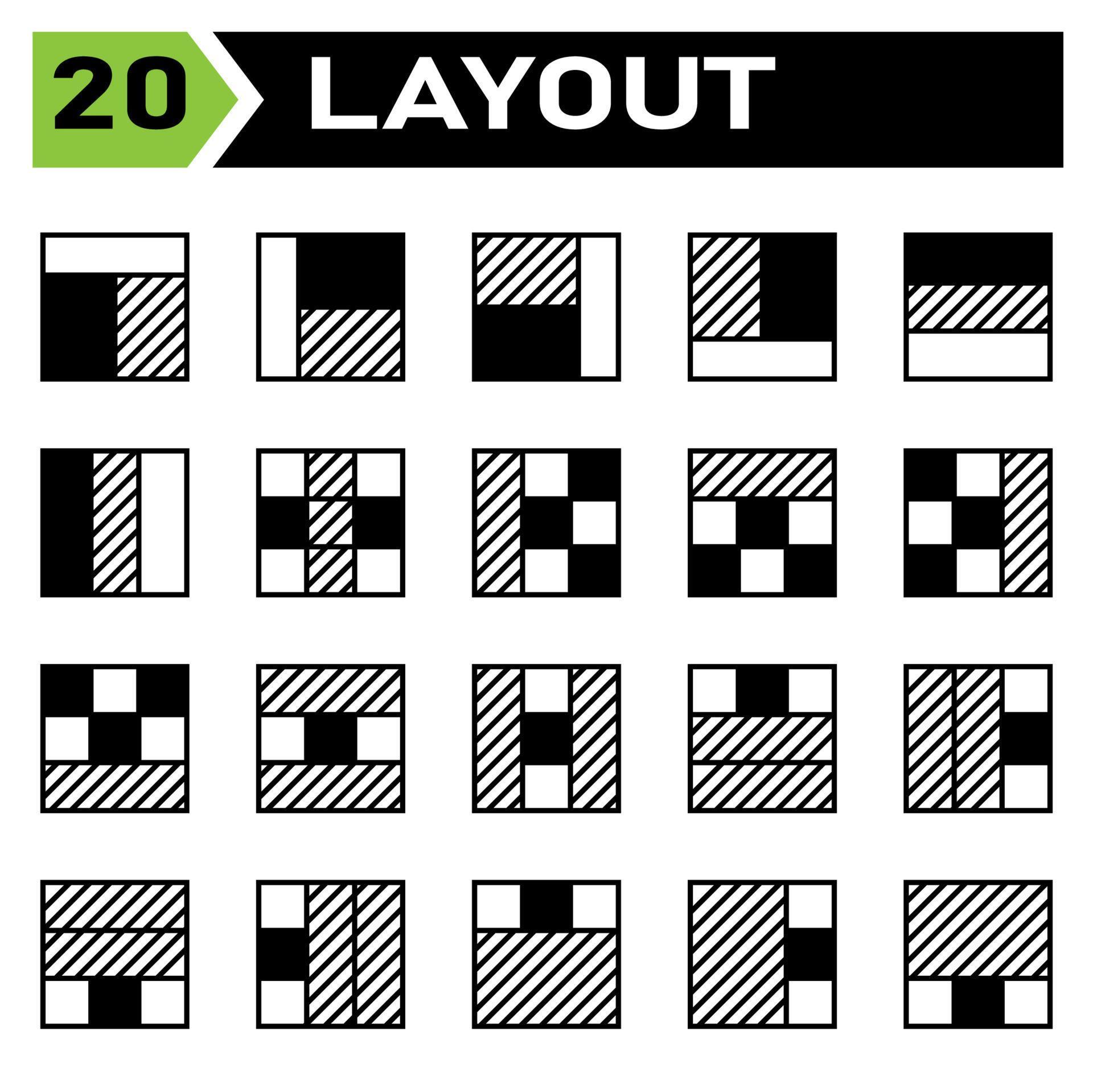 Layout icon set include layout, grid, dashboard, interface, user Layout icon set include layout, grid, dashboard, interface, user