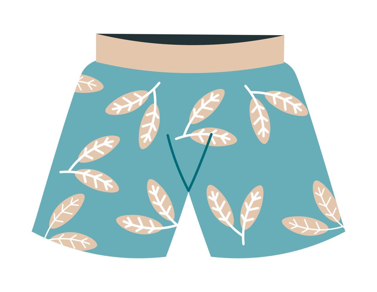 shorts de baño para hombres, vector de ropa de verano