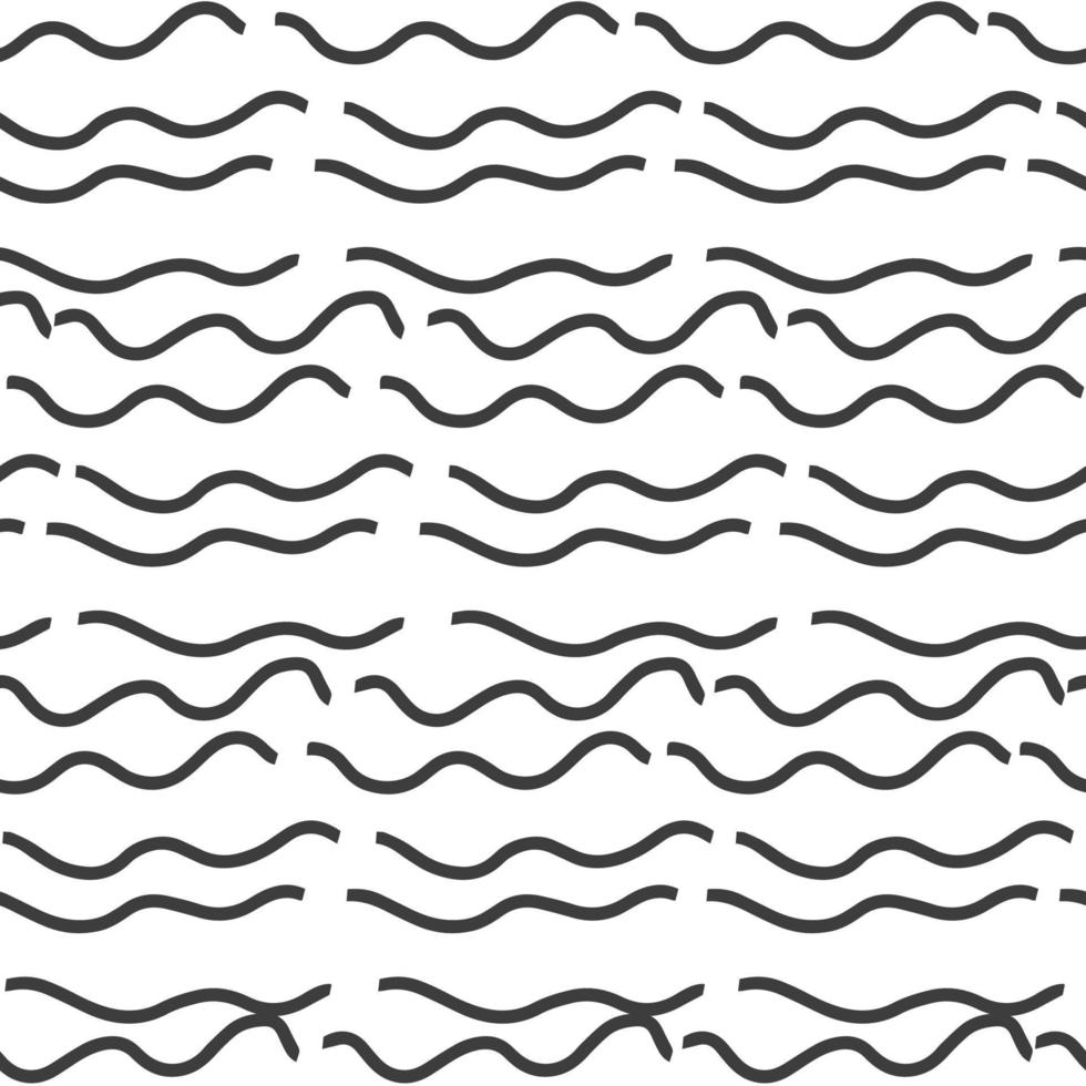 Abstract vector seamless pattern. Black lines texture background.