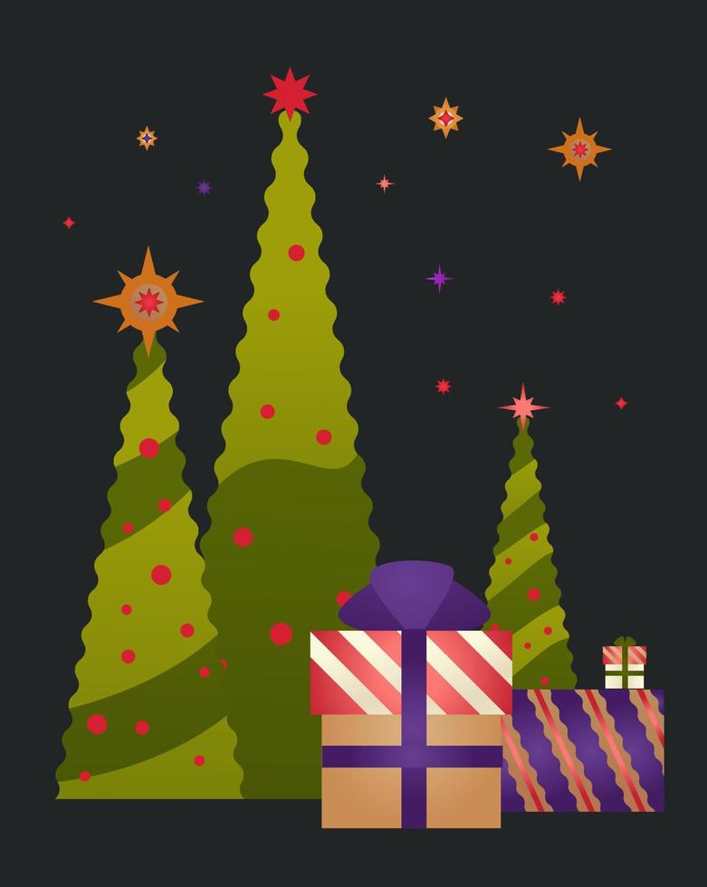 Xmas and New Year winter holiday celebrations vector