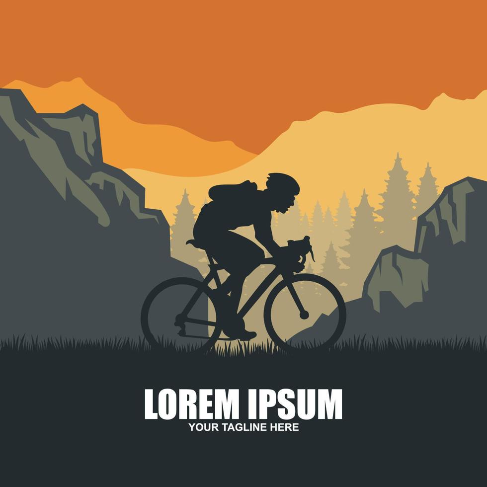 mountain bike logo vector