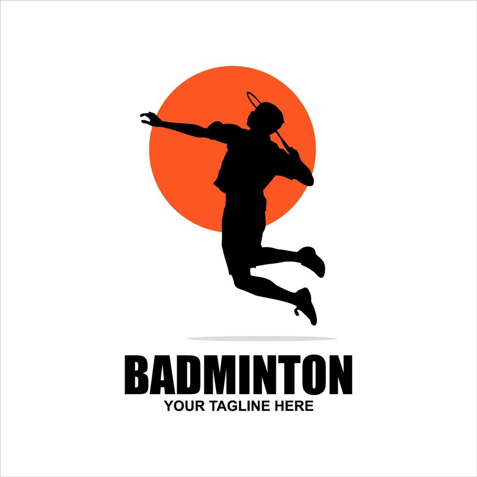 logo deportivo de bádminton masculino vector