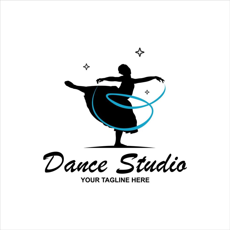 Rhythmic gymnast in professional arena logo vector