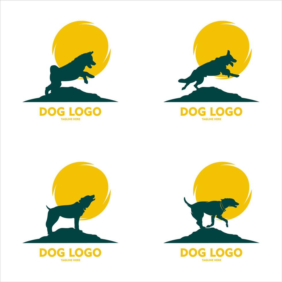 dog logo design vector format