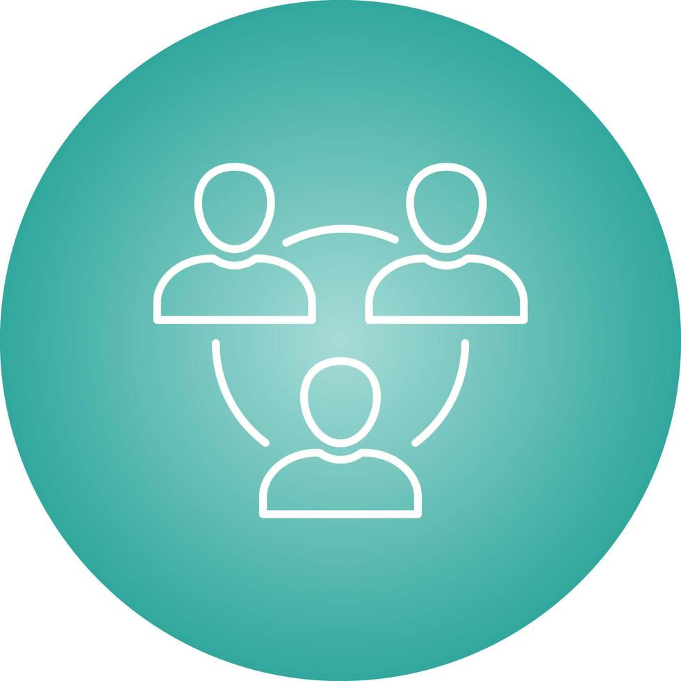 Beautiful Meeting Line Vector Icon