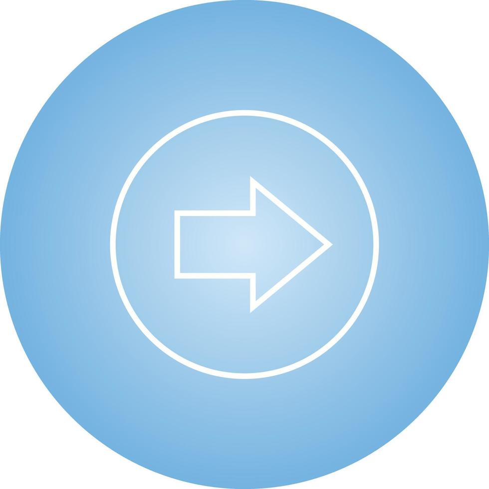 Beautiful Next Arrow Line Vector Icon