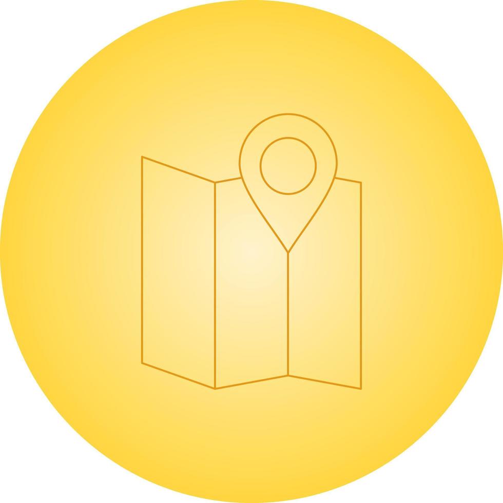 Mark on maps line icon vector