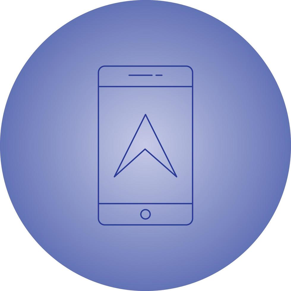 Navigation in mobile line icon vector
