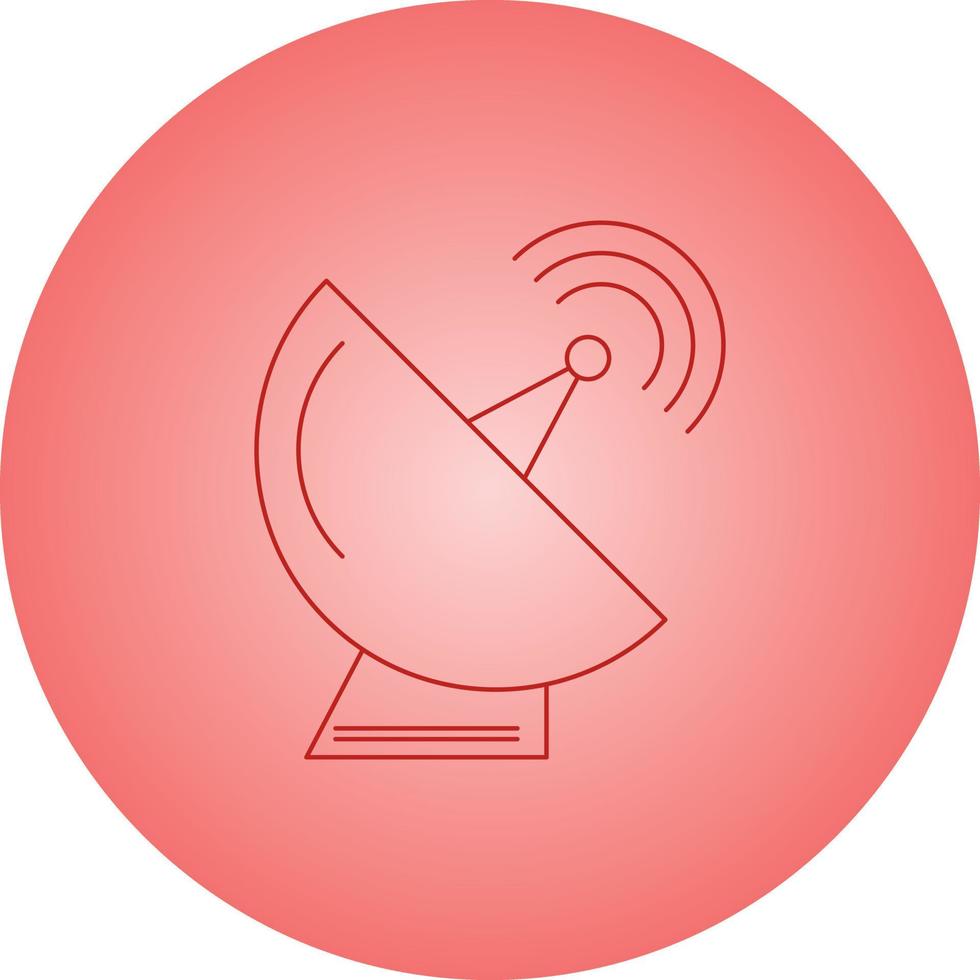 Beautiful Dish antenna line icon vector