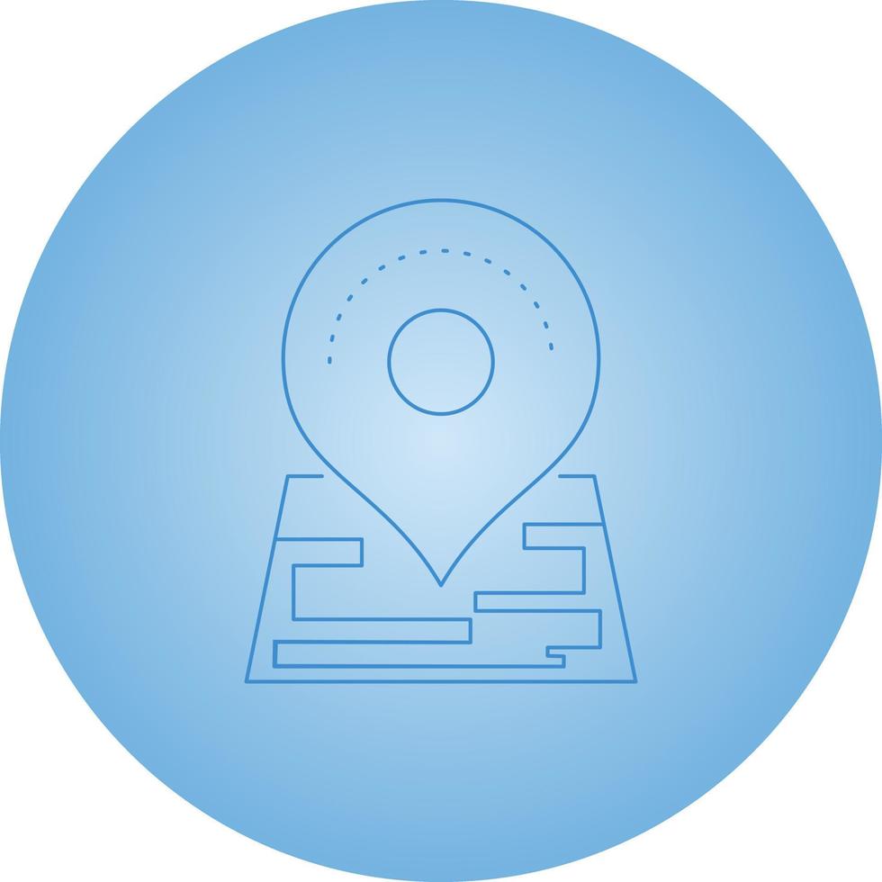 Direction on maps vector line icon