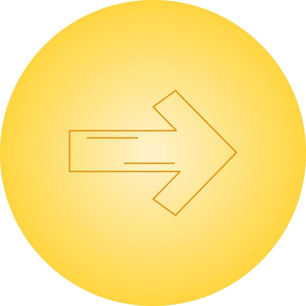 Right arrow vector line icon