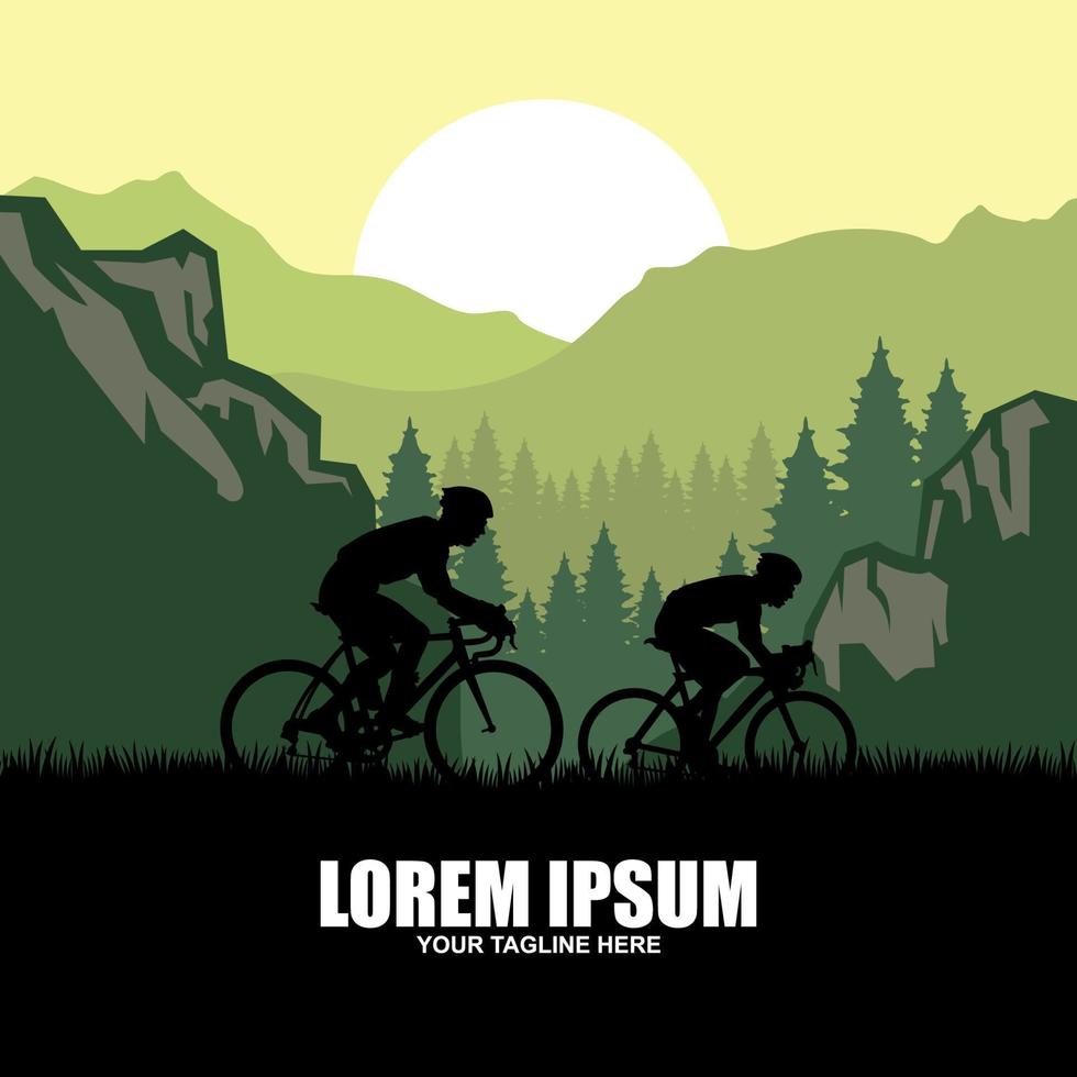 mountain bike logo vector