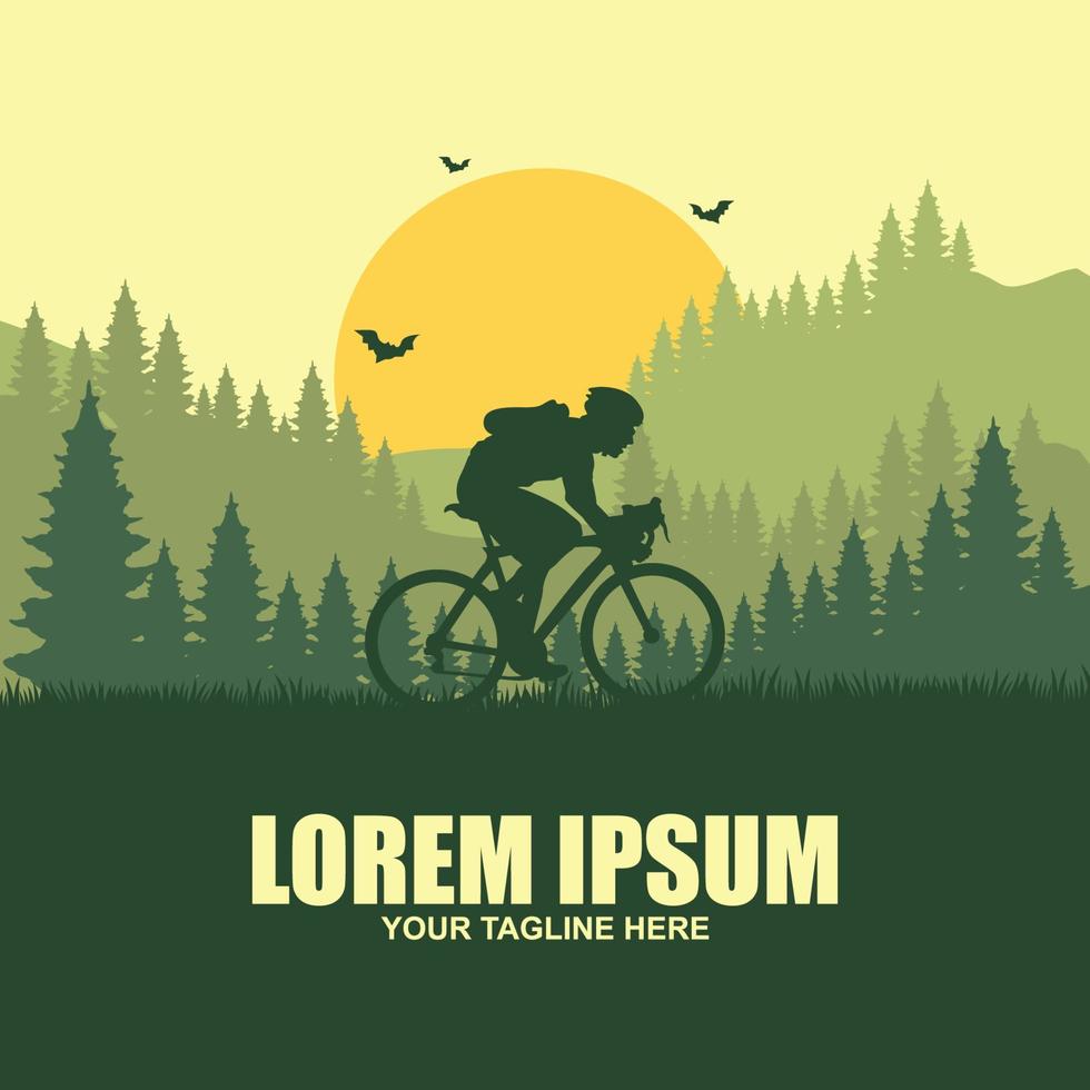 mountain bike logo vector