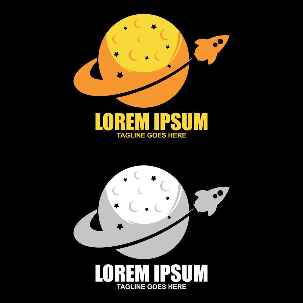 rocket logo design icon template vector