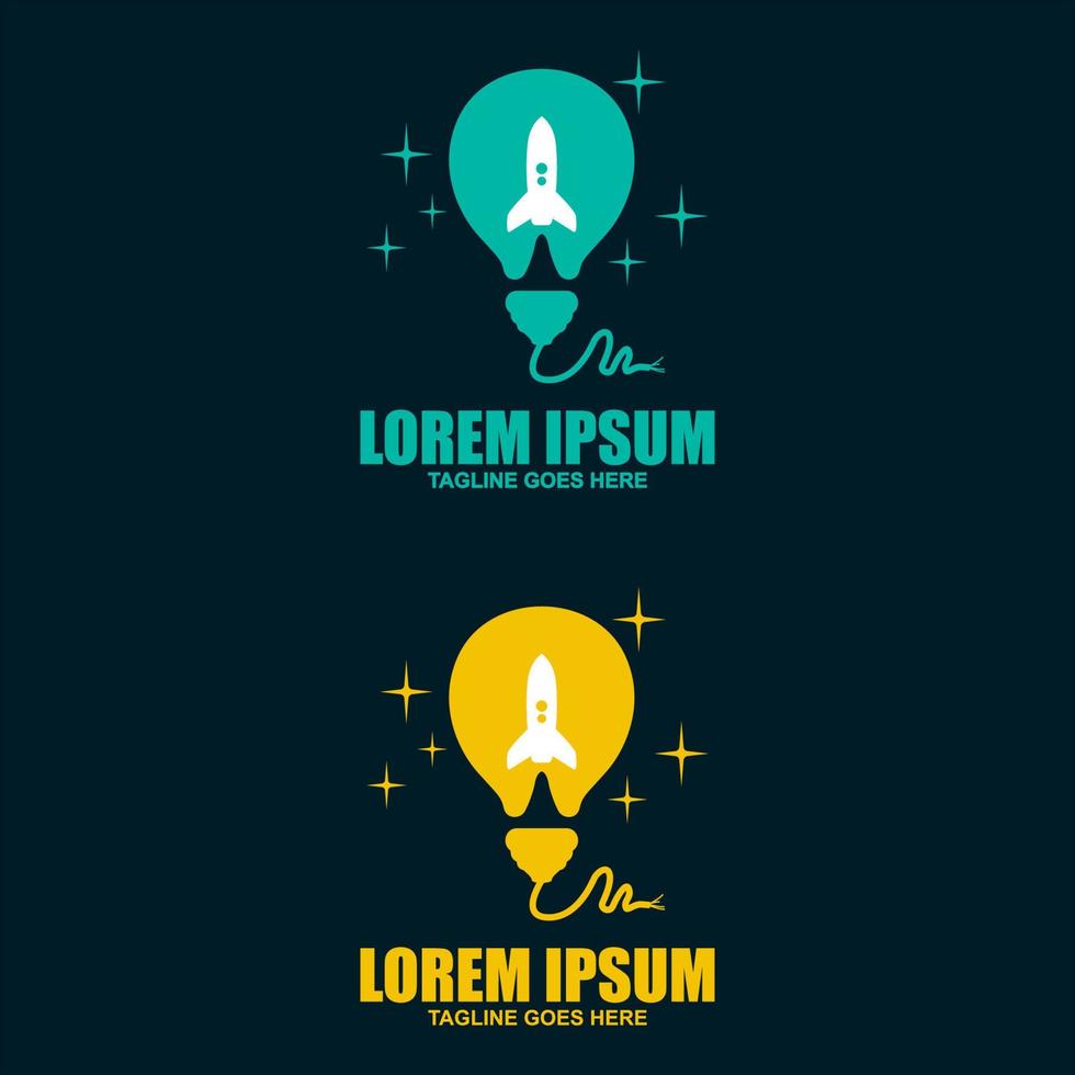 rocket logo design icon template vector