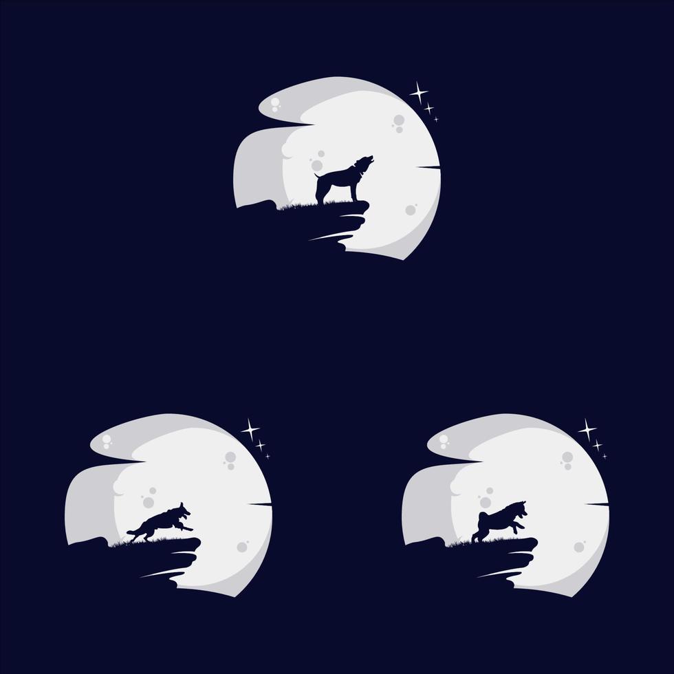 conjunto de plantilla de vector de diseño de logotipo de perro. vector de logotipo de icono de perro