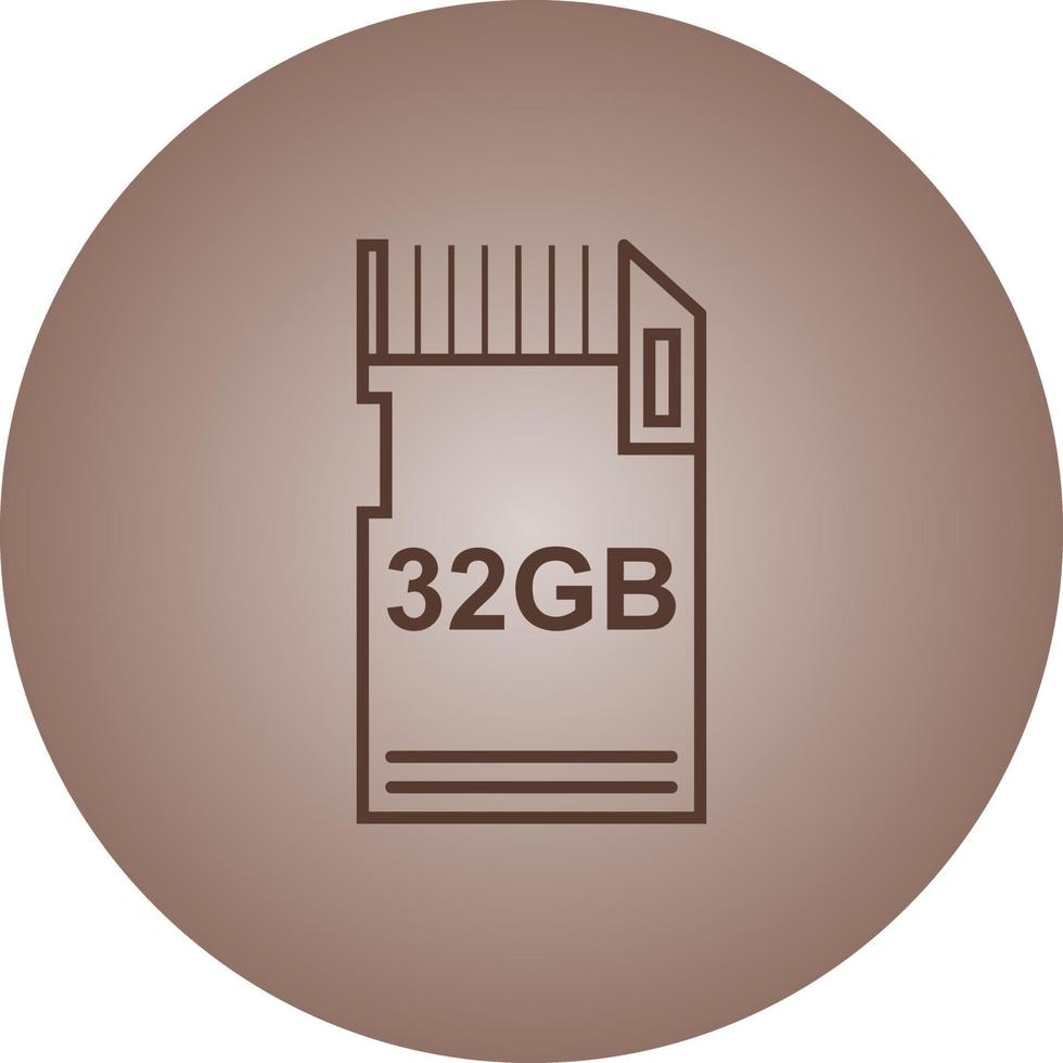 Beautiful Sd card vector line icon