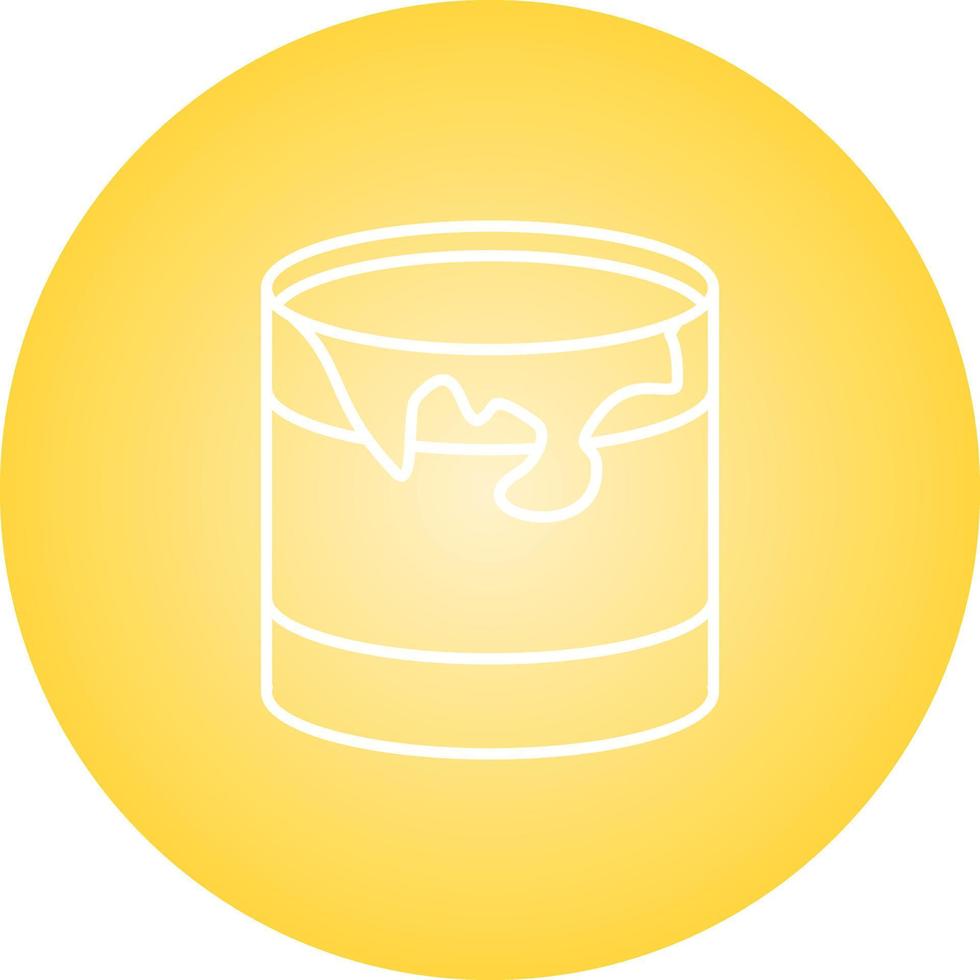 Beautiful Paint Drum Line Vector Icon