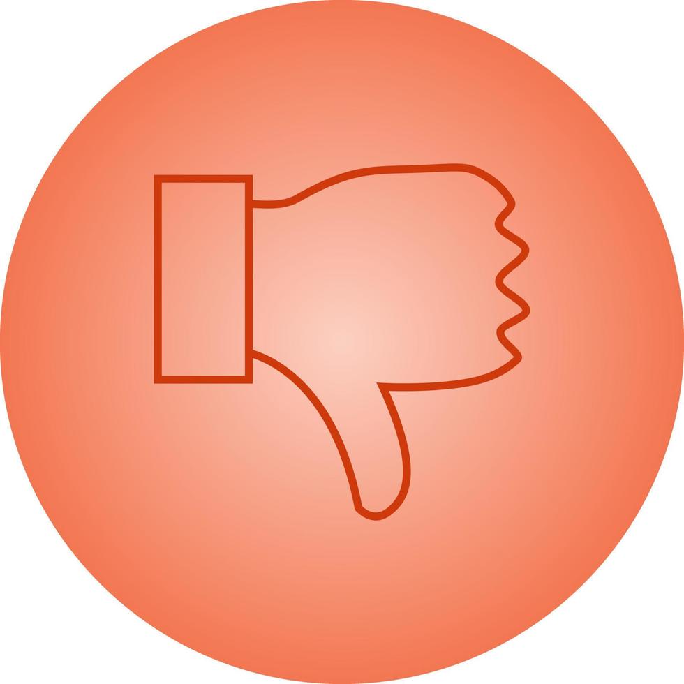 Beautiful Dislike vector line icon
