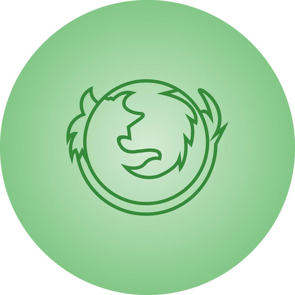 Beautiful Firefox vector line icon