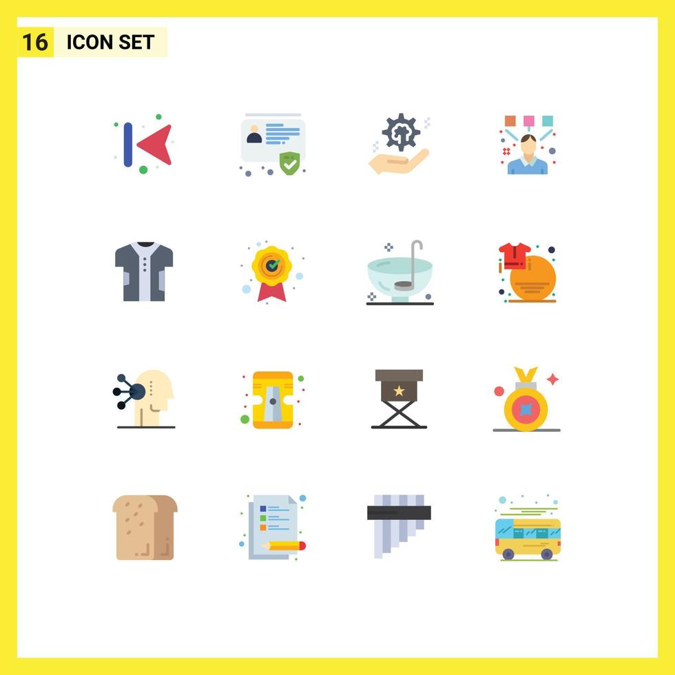 Universal Icon Symbols Group of 16 Modern Flat Colors of cloth graphic setting editor solution Editable Pack of Creative Vector Design Elements