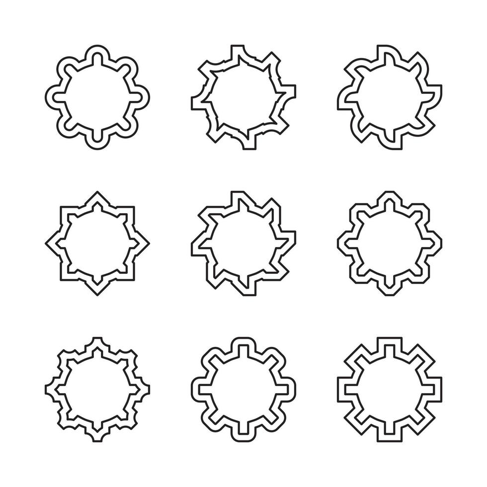Collection of Decorative Decorative Border Frames circular shapes. vector