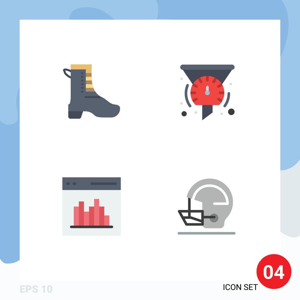 Stock Vector Icon Pack of 4 Line Signs and Symbols for activity app spring dashboard communication Editable Vector Design Elements