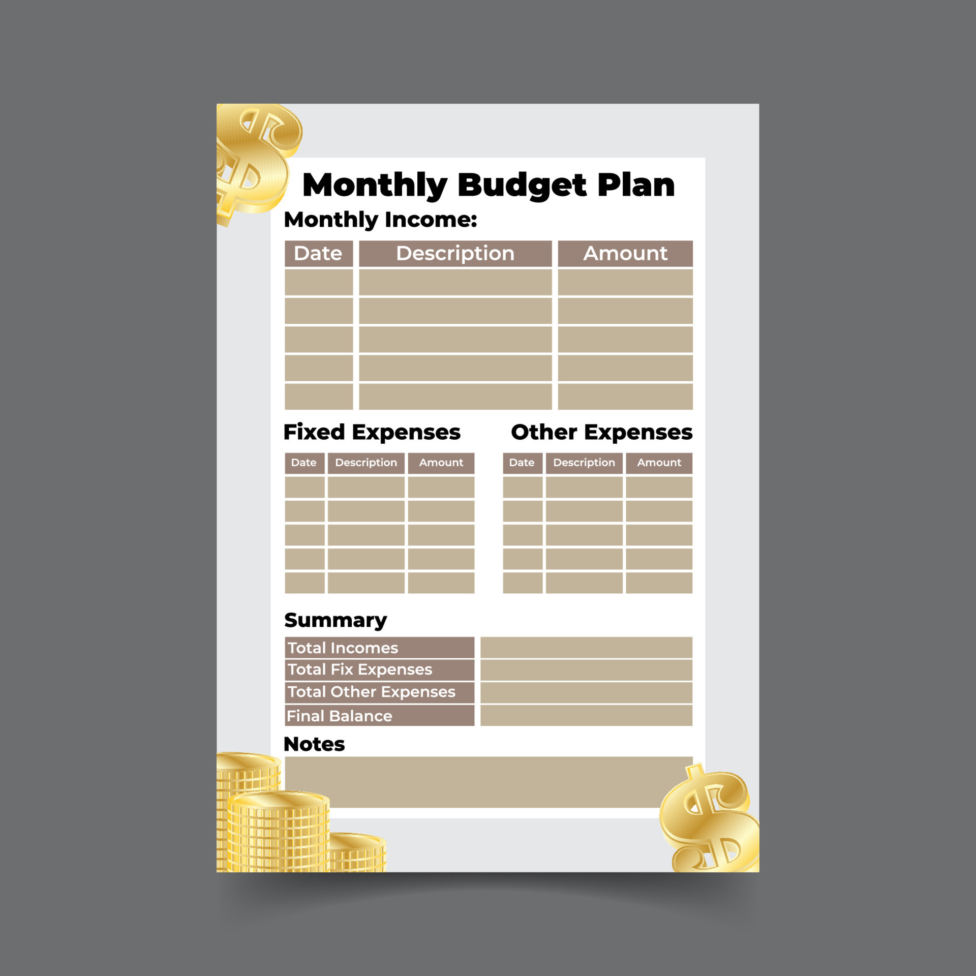 monthly budget plan template monthly income plan 17528558 Vector Art monthly budget plan template monthly income plan 17528558 Vector Art
