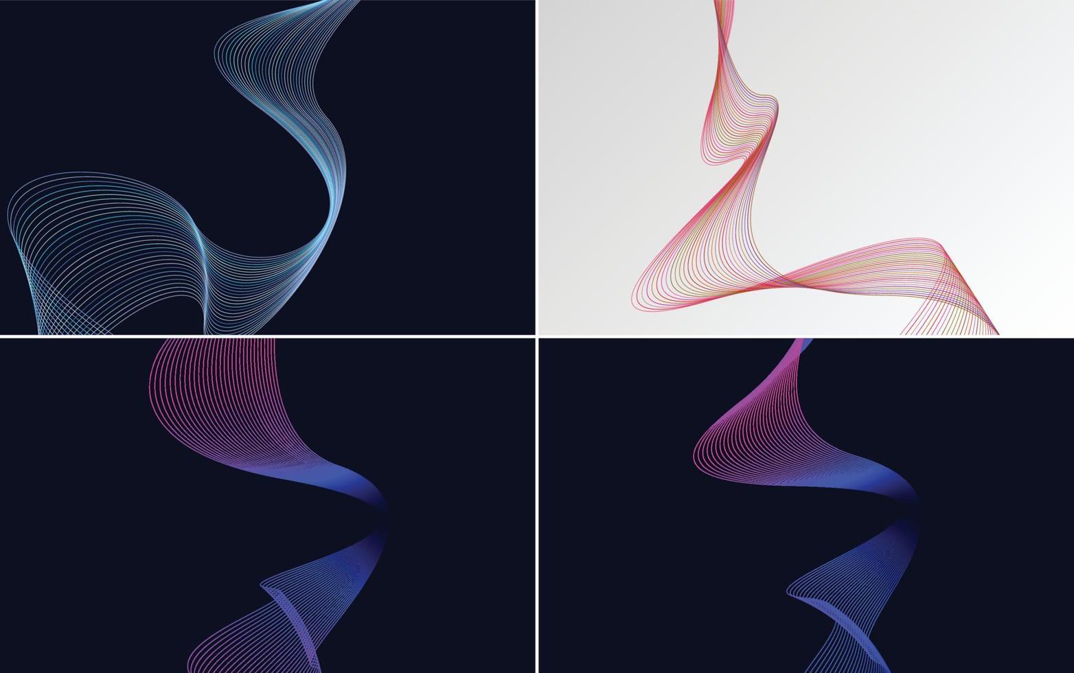 Use these geometric wave pattern backgrounds to add a contemporary feel to your projects vector