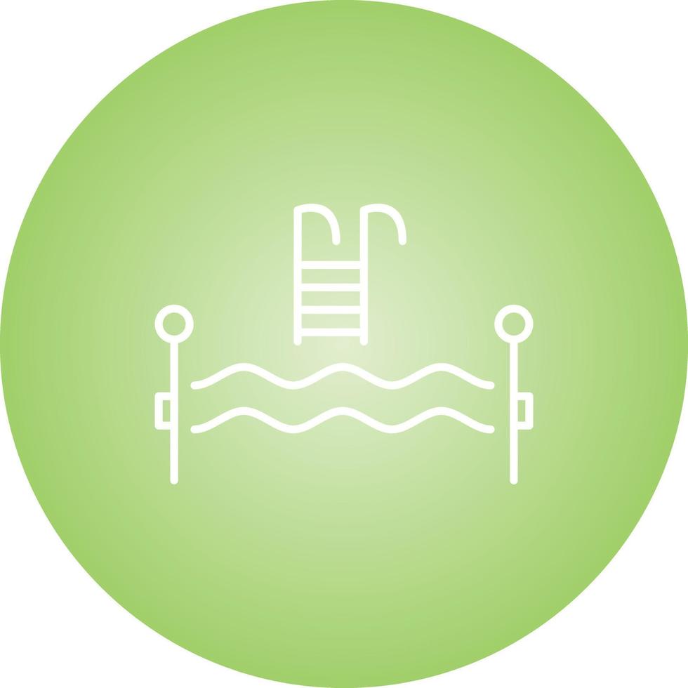 Beautiful Swimming Pool Line Vector Icon