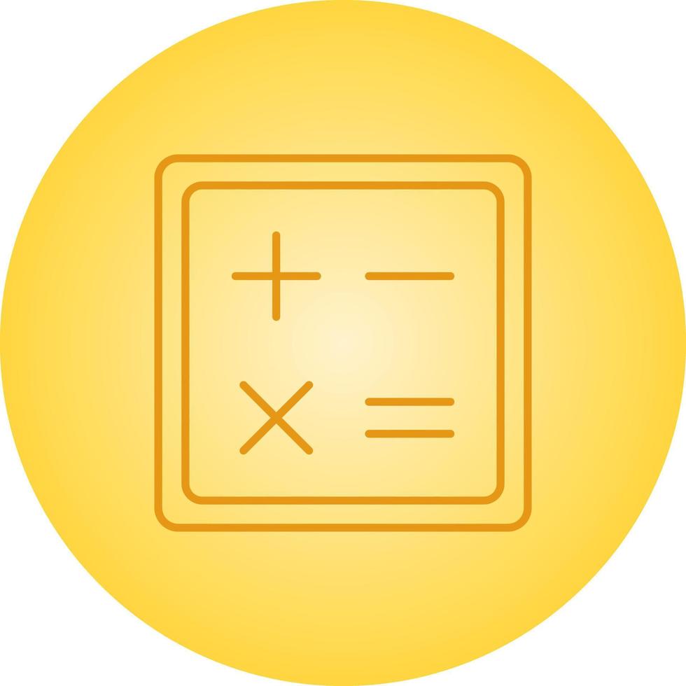 hermoso icono de línea de vector de calculadora