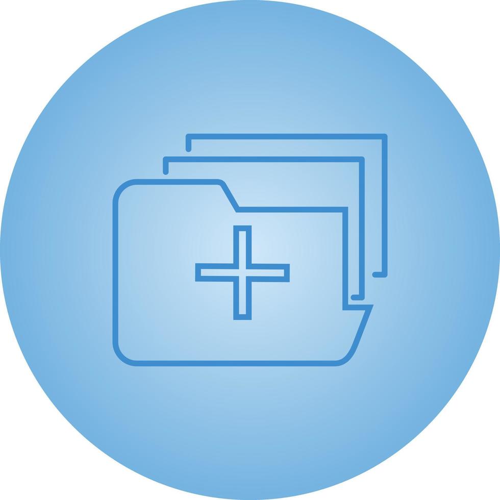 Medical folder vector line icon