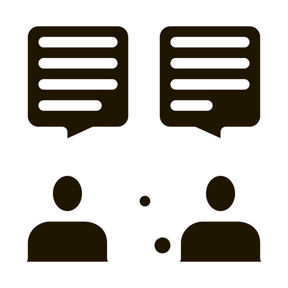 Interview Discuss Icon Vector Glyph Illustration