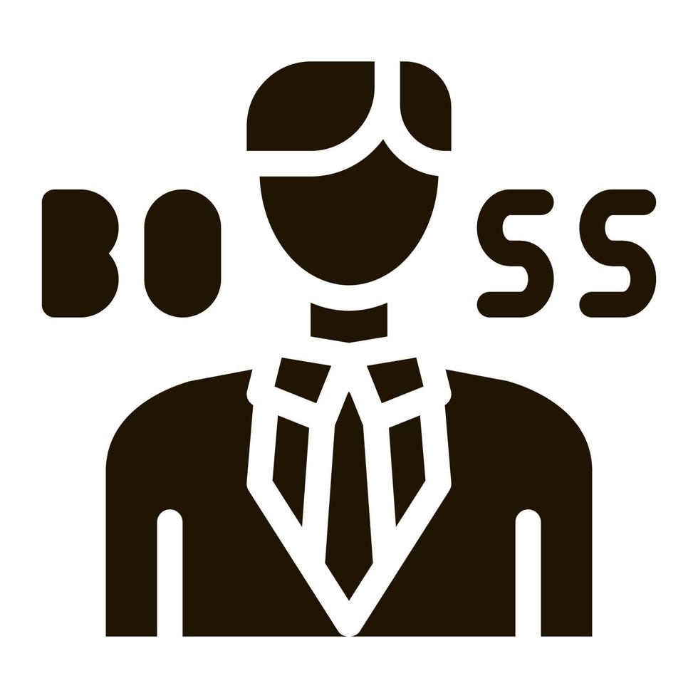 Boss Silhouette Icon Vector Glyph Illustration