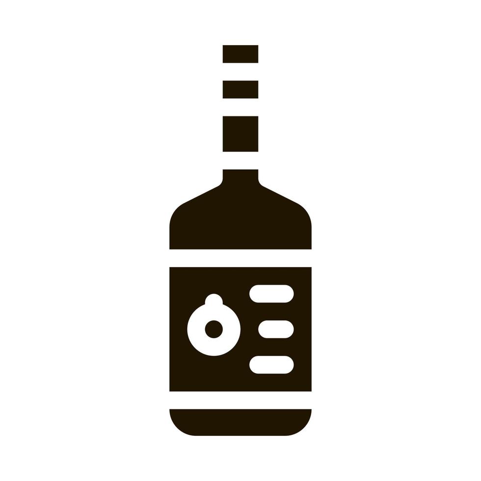 botella de salsa icono vector glifo ilustración