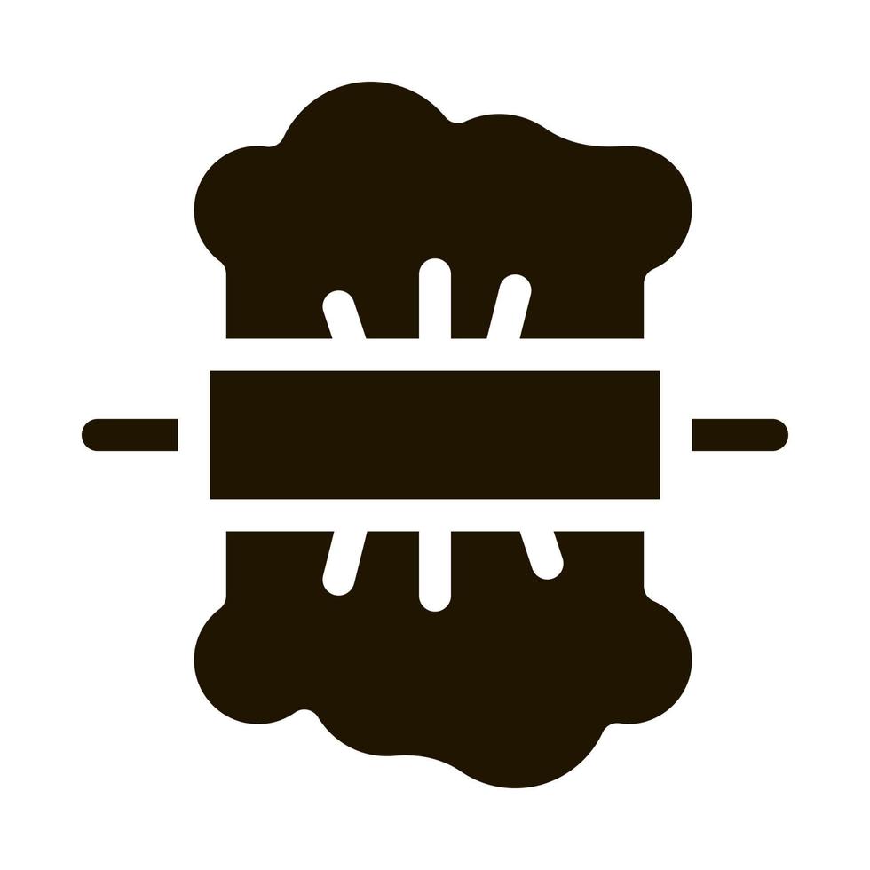 Rolling Dough Icon Vector Glyph Illustration