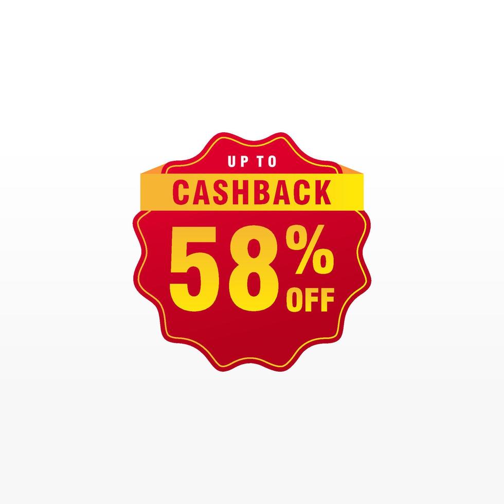 58 discount, Sales Vector badges for Labels, , Stickers, Banners, Tags, Web Stickers, New offer. Discount origami sign banner.